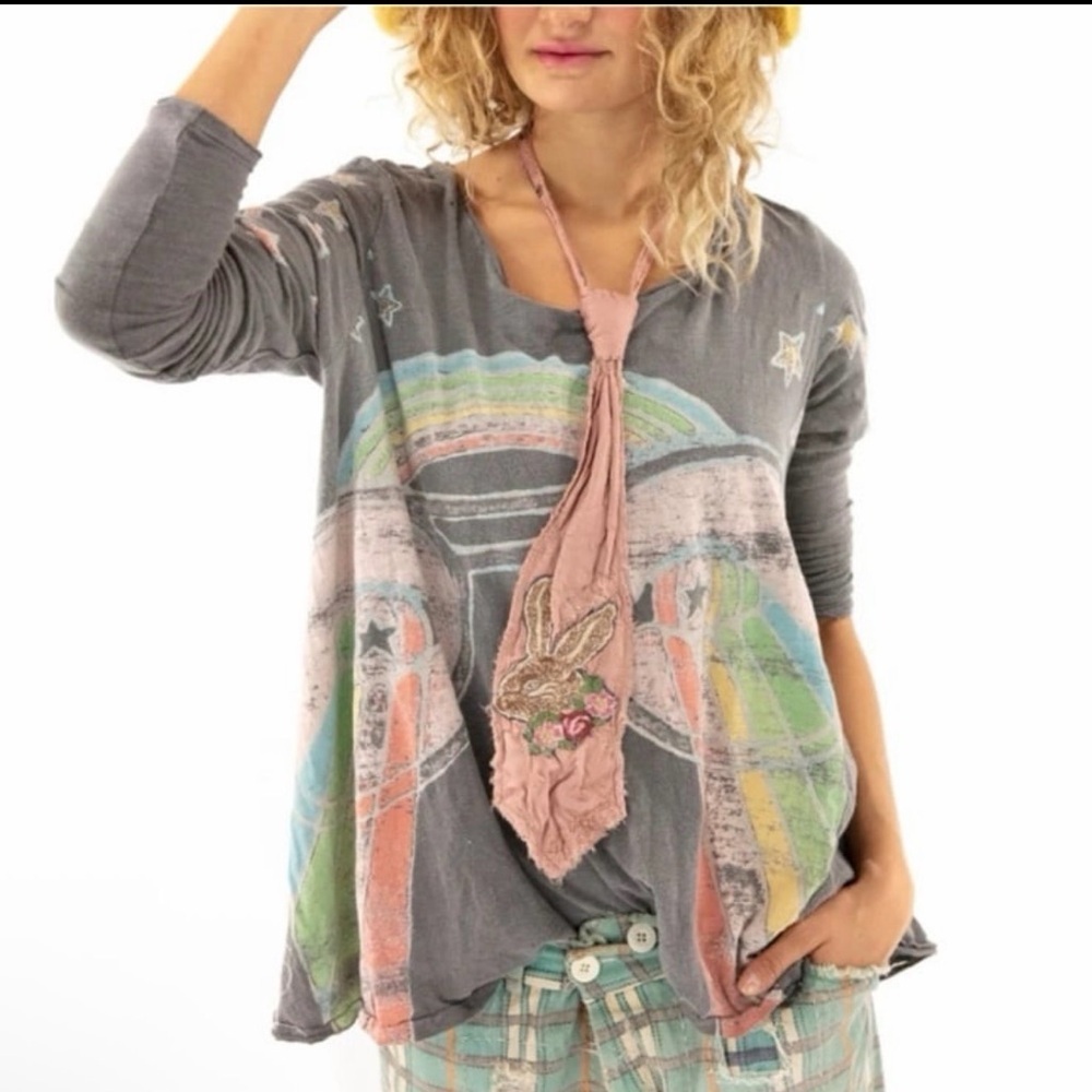 Magnolia Pearl Cotton Jersey Rainbow Vision Dylan T top